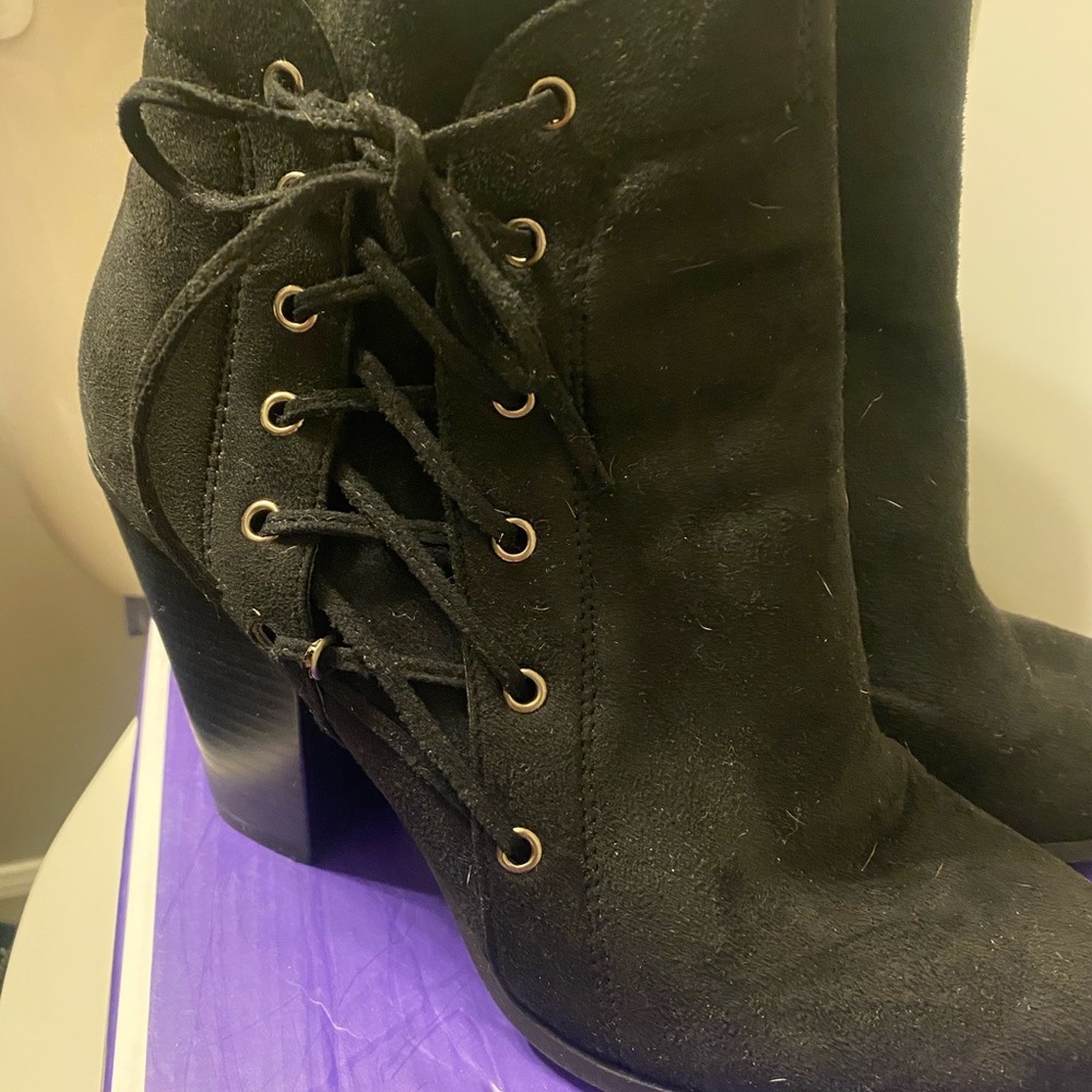 Side lace up booties